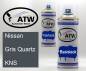 Preview: Nissan, Gris Quartz, KNS: 400ml Sprühdose + 400ml Klarlack - Set, von ATW Autoteile West.